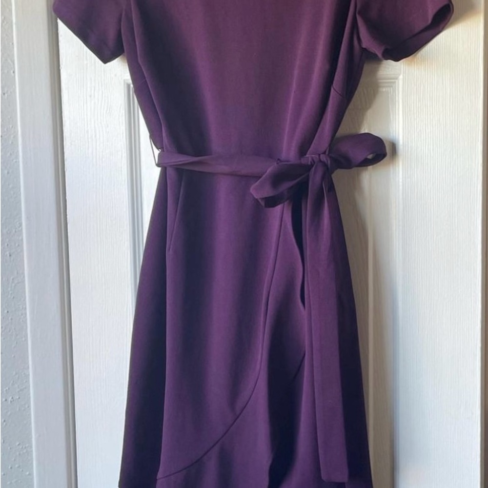 Elegant Plum Purple Vintage Midi Dress 80s Does 40s Retro Pin Up